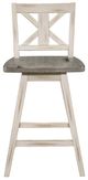 Homelegance® Amsonia Distressed Gray/White Swivel Counter Height Chair-2