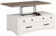 Parker House® Americana Modern Weathered Natural Cocktail Table with Lift-Top and Cotton Base-1