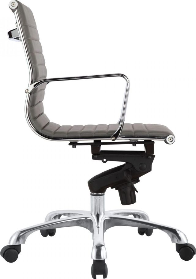 Moe's Home Collection Omega Grey Swivel Low Back Office Chair-2