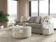 Riverside Furniture Maisie Glass Top Rectangular Side Table with Champagne Base-4