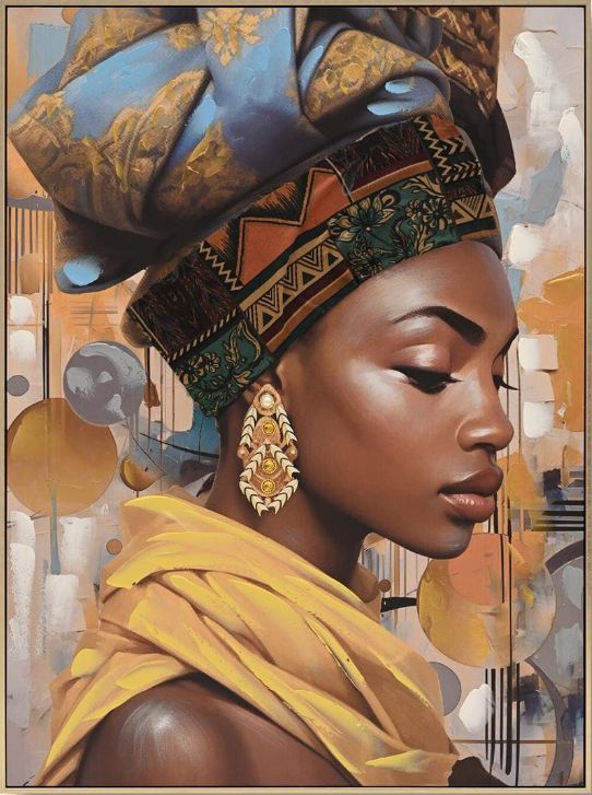 Classy Living Captivating Regal African Elegance Wall Art-0