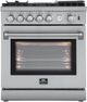 FORNO® Lazio 30" Stainless Steel Pro Style Gas Range-0