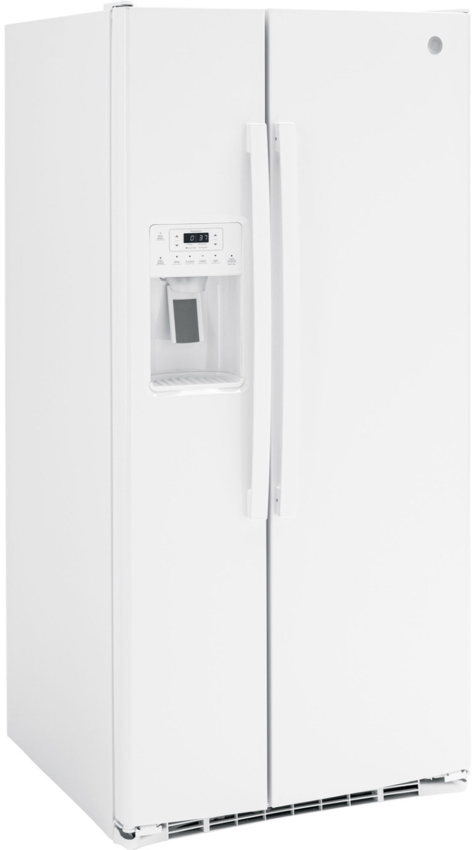 GE® 33 in. 23.0 Cu. Ft. White Side-by-Side Refrigerator