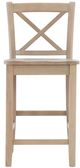 Linon Torino Greywash X Back Counter Stool-1