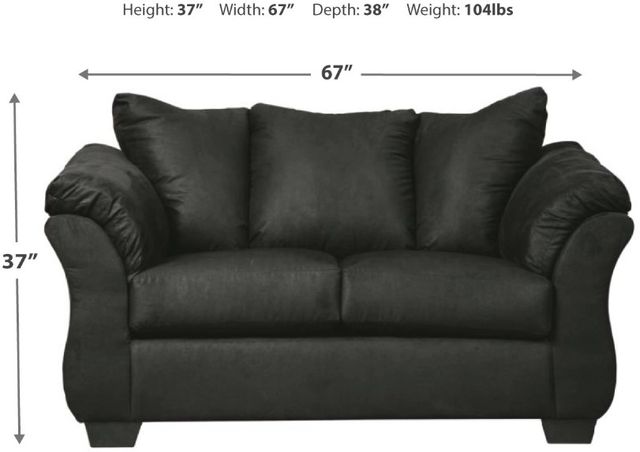 Signature Design by Ashley® Darcy Black Loveseat-2
