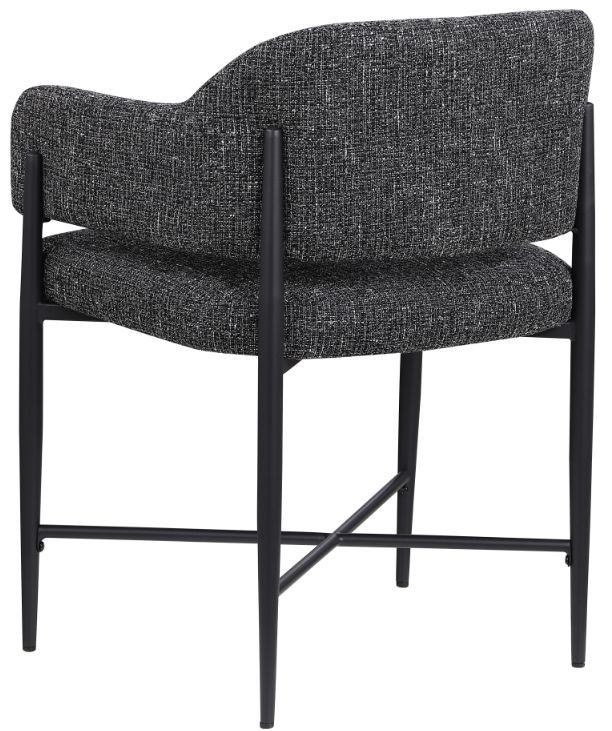Meridian Furniture Dame Black Upholstered Dining Chair-4