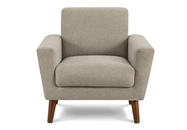 Monarch Specialties Inc. Light Brown 34" Accent Chair with Walnut Wood Legs-0