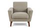 Monarch Specialties Inc. Light Brown 34" Accent Chair with Walnut Wood Legs-0