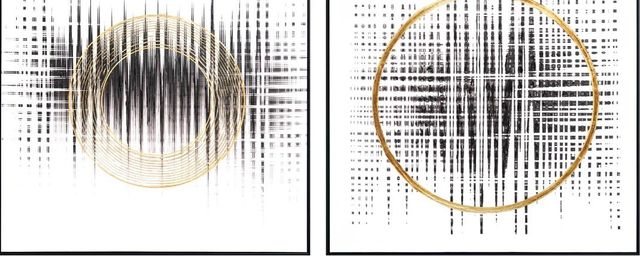 Classy Art HD Print Textured Canvas with Foil Wall Art Set-1