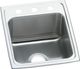 Elkay Lustertone® Classic Lustruous Satin 15" x 22" 3-Hole Single Bowl Drop-in ADA Sink-0