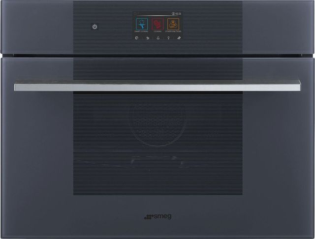 Smeg 24" Neptune Gray Oven/Micro Combo Electric Wall Oven-0