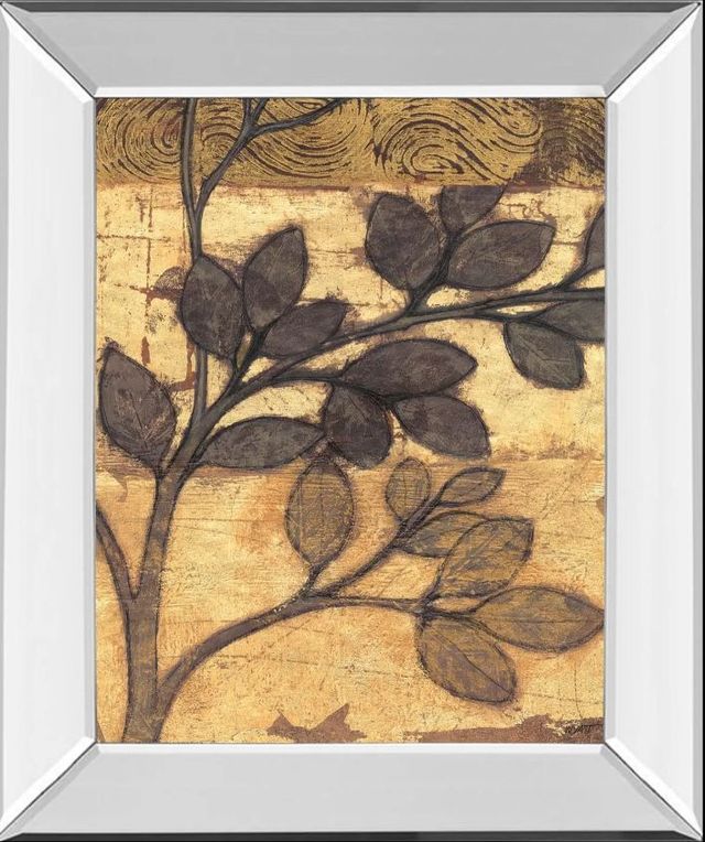 Classy Art Bronzed Branches II by Norman Wyatt, Jr. Mirror Framed Wall Art-0