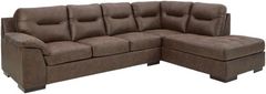 Signature Design by Ashley® Maderla 2-Piece Walnut Right-Arm Facing Sectional and Chaise