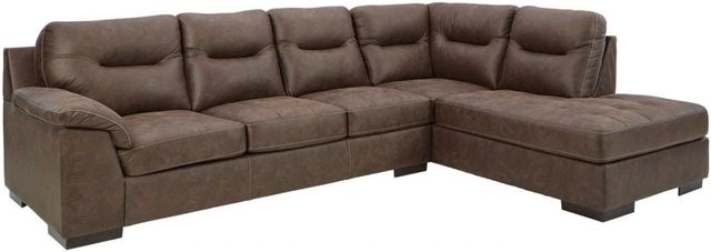 Signature Design by Ashley® Maderla 2-Piece Walnut Right-Arm Facing Sectional and Chaise-0
