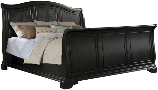 Elements International Cameron Charcoal Queen Sleigh Bed-0