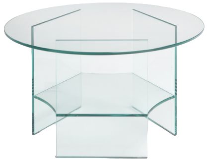 Natuzzi Editions Pepe Glass Round Corner Table-0