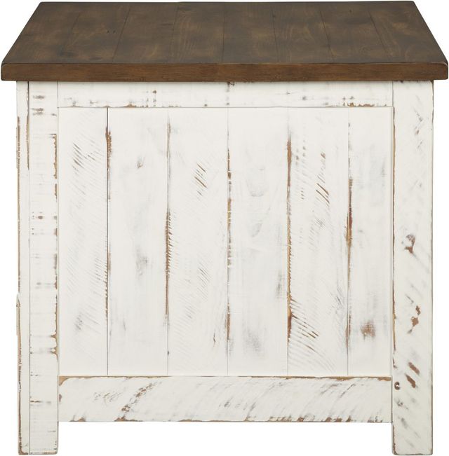 Signature Design by Ashley® Wystfield Brown End Table with White Base-3
