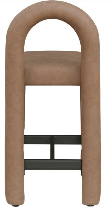 Meridian Furniture Amari Brown Vegan Leather Upholstered Counter Stool-3