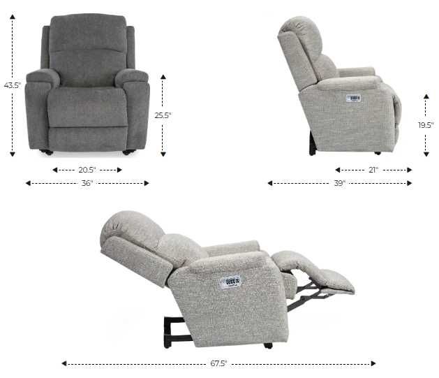 La-Z-Boy® Dorian Granite Power Wall Recliner with Headrest and Lumbar-2