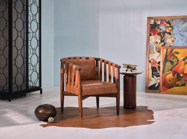Jaipur Furniture Splendid Complements Avera Brown Chair-1