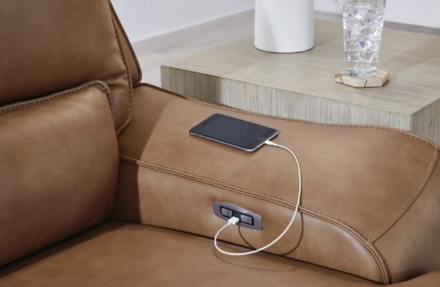 Signature Design by Ashley® DeepWakes 5-Piece Caramel Power Reclining Sectional-2