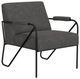 International Furniture Direct Lotus Gray/Matte Black Accent Chair-0