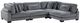 Mazin Furniture Traverse 4-Piece Gray Modular Sectional -0