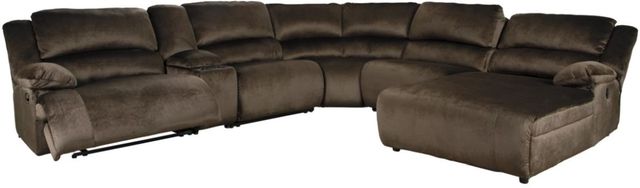Signature Design by Ashley® Clonmel 6-Piece Chocolate Manual Reclining Right-Arm Facing Sectional and Chaise-0