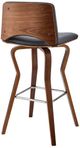 Armen Living Gerty Gray/Walnut 30" Swivel Bar Stool-3