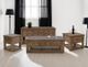 International Furniture Direct Parota III Barrel Brown End Table-1