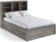 DeFehr Westpoint Driftwood Double Bookcase Bed with Storage-0