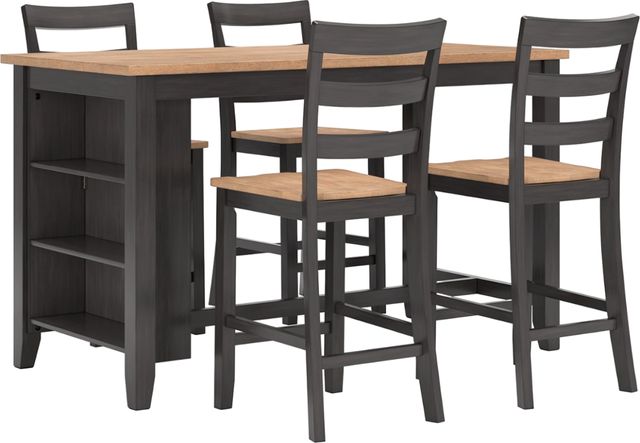 Signature Design by Ashley® Gesthaven 5-Piece Natural/Brown Counter Height Dining Table Set-0