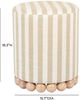 TOV Furniture Dex Beige Striped Ottoman-1