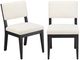 Crestview Collection Magnus 2-Piece Cream/Stained Black Dining Chair Set-2