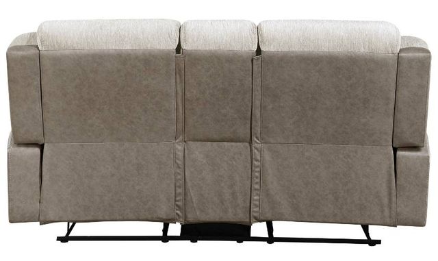 Homelegance® Harriette Beige Double Manual Reclining Loveseat with Center Console-3