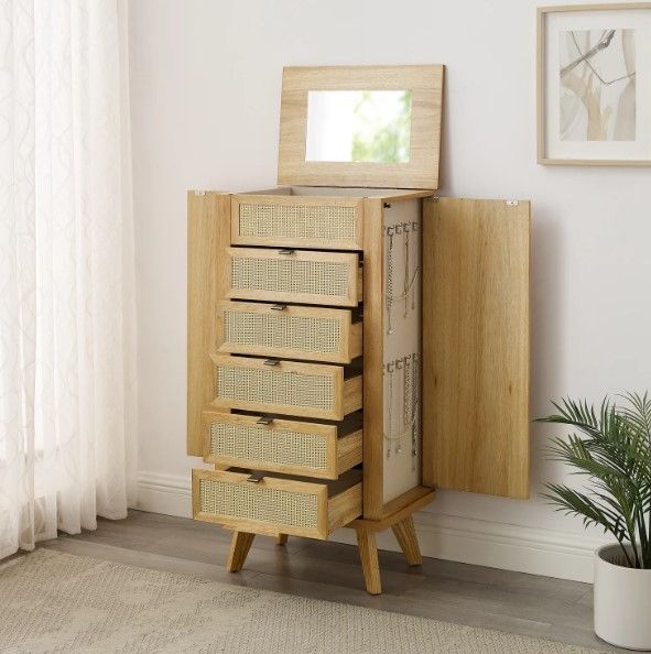 Powell® Claudette Natural Jewelry Armoire-1