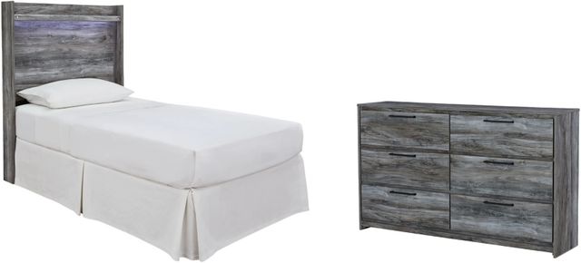 Signature Design by Ashley® Baystorm 2-Piece Gray Twin Panel Headboard Set-0