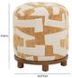 TOV Furniture Bisou Beige/Curry Jacquard Ottoman-2