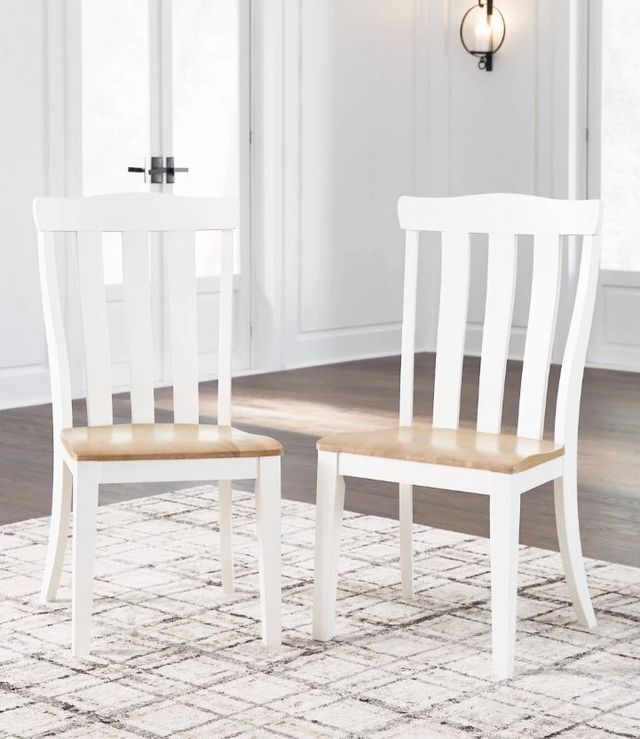 Signature Design by Ashley® Ashbryn Natural/White Dining Side Chair-5