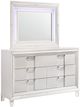 Elements International Twenty Nine White Dresser and Mirror-0