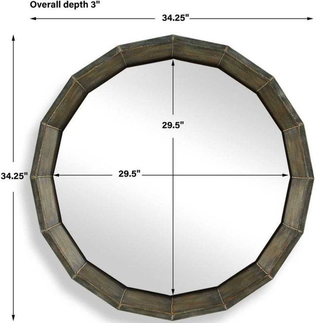 Uttermost® Neve Bronze Round Mirror-2