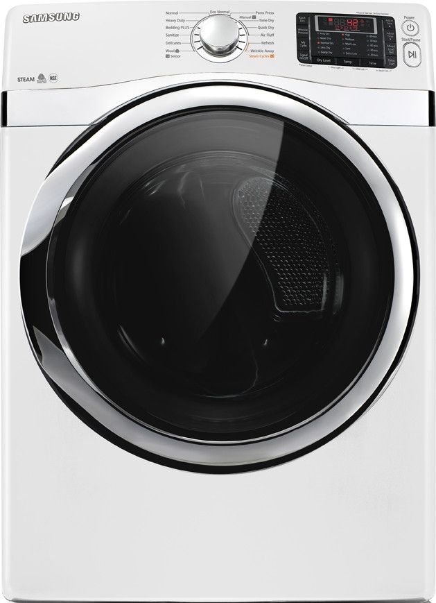 Samsung 7.5 Cu. Ft. Neat White Front Load Electric Steam Dryer-0