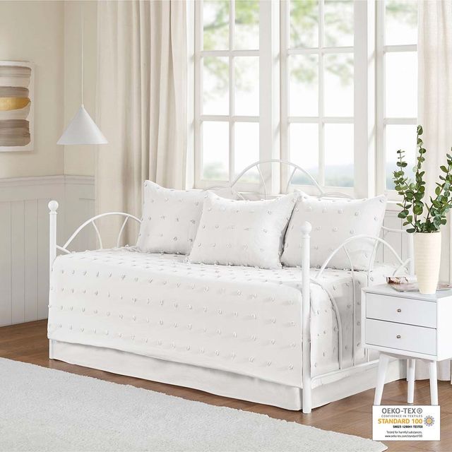 Olliix by Urban Habitat Brooklyn Ivory Cotton Jacquard Daybed Set-0