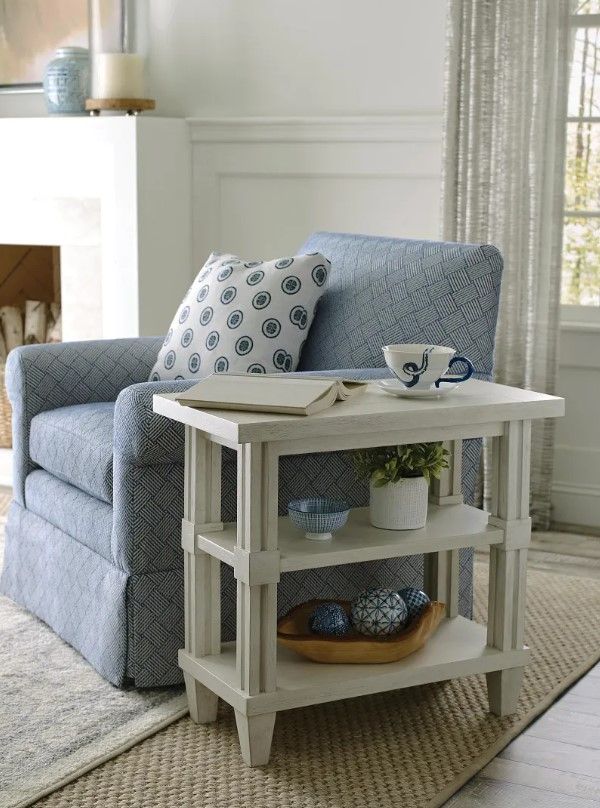 Hammary® Grand Bay Wayland Egret Chairside Table-1