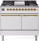 Ilve® Nostalgie II Series 40" White Pro Style Dual Fuel Range-0