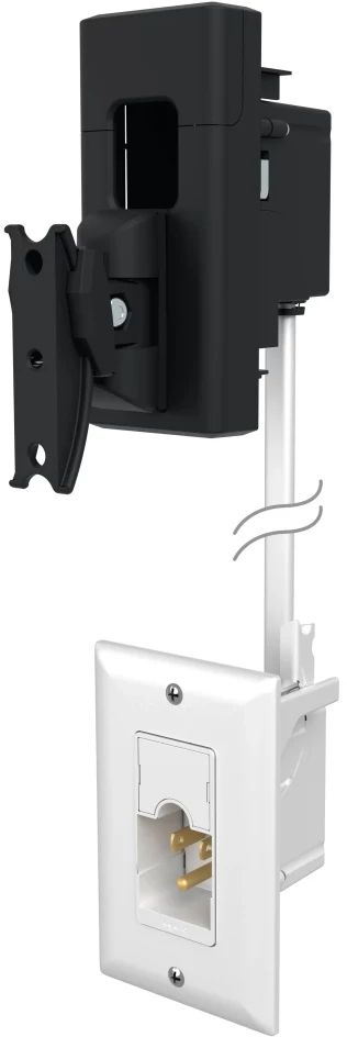 Sanus® Black Tilt & Swivel Speaker Wall Mount and Power Kit-0