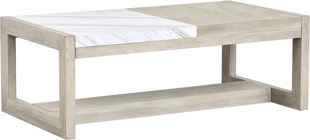 Magnussen Home® Preston Gallery Buff Rectangular Cocktail Table-0