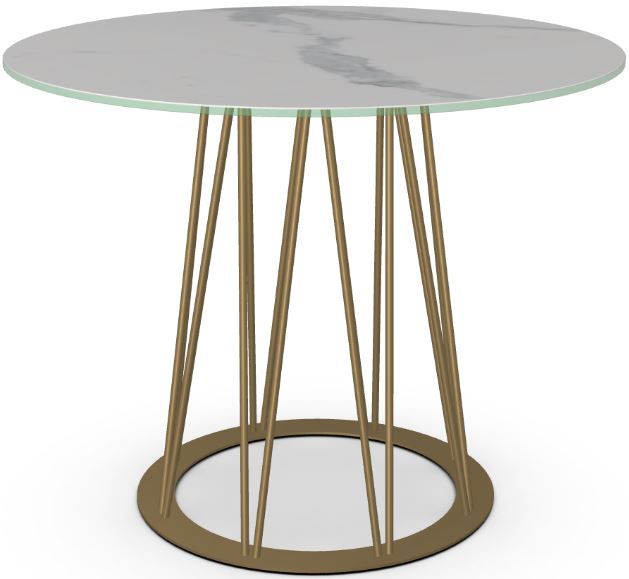 Amisco Customizable Calypso Italian Porcelain Dining Table with 39" Tabletop -4