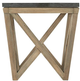 Riverside Furniture Hawkins Bluestone Square Side Table with Antique Oak Base-2
