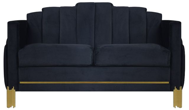 New Classic® Home Furnishings Empire Midnight Black Loveseat-2